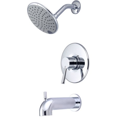 OLYMPIA Single Handle Tub/Shower Trim Set in Chrome T-2374-7S